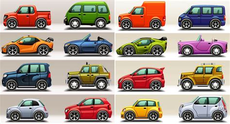 Cartoon various cars vector – free download, Clipart Graphics ( .ai ) or ( .eps ) format ...