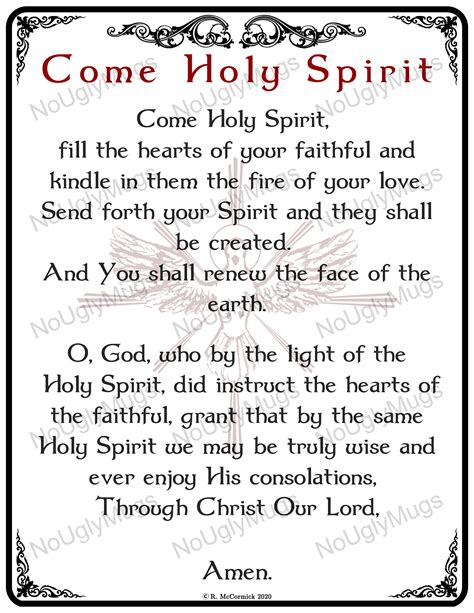 Digital Download: Come Holy Spirit Prayer - Etsy