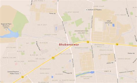 Map of Bhubaneswar