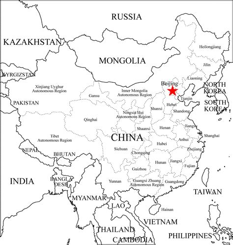 China Provinces Map Printable Detailed | China Map Cities, Tourist