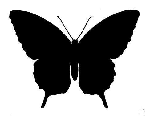 The Graphics Monarch: Free Butterfly Silhouette Image Grayscale Digital Supplies