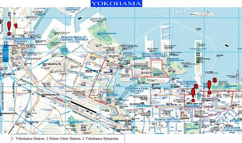 Yokohama city map - Yokohama walking map (Kanagawa - Japan)