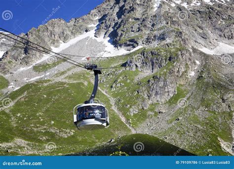 Cabin of New Cableway SKYWAY MONTE BIANCO on the Italian Side of Mont Blanc Editorial Photo ...