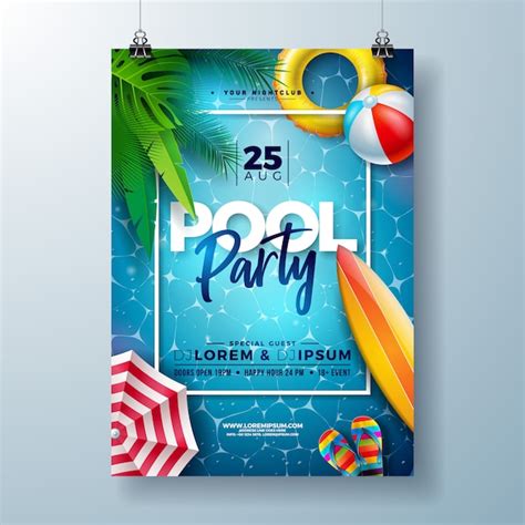 Pool Party Flyer Template