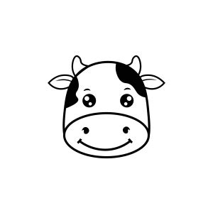 Cute Cow Face SVG, Vector File | PremiumSVG