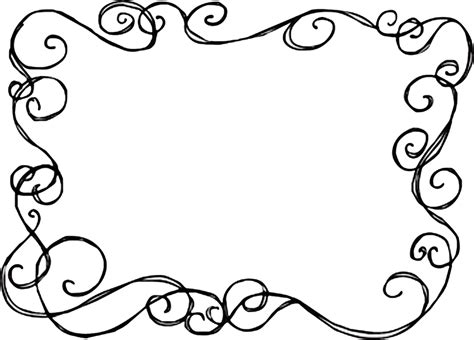 16 Swirl Design Border Images - Black Swirl Border Clip Art Free, Swirly Page Borders and Fancy ...