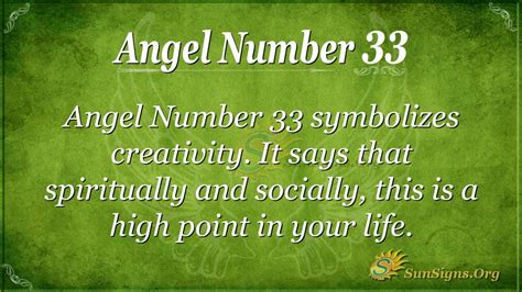 Angel Number 33 Meaning A Sign Of Creativity? Find Out Here. - SunSigns.Org