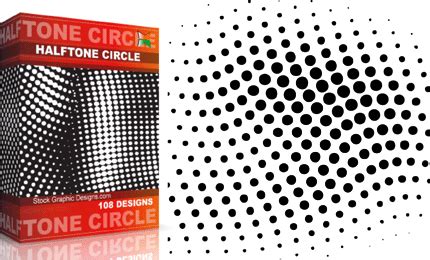 Halftone Circle Pack | Vector & Photoshop Brushes | Stock Graphic Designs