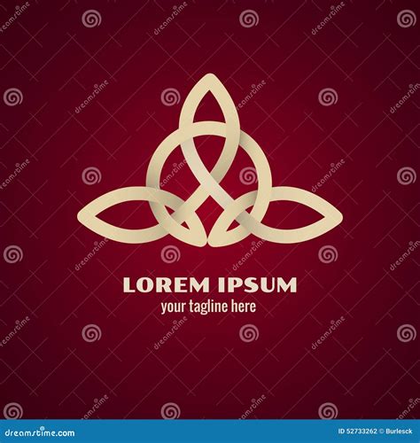 Celtic knot logo stock vector. Illustration of golden - 52733262