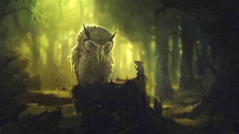 Owl In The Forest wallpaper | nature and landscape | Wallpaper Better