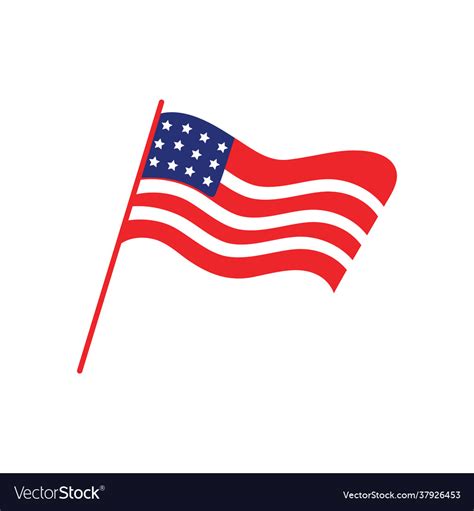 Usa flag icon design template isolated Royalty Free Vector