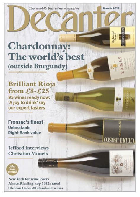 Decanter Magazine - "Chardonnay: the World's Best (Outside Burgundy)" - Wine Country Ontario