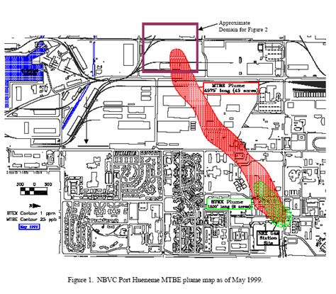 MTBE plume (May 1999) at the Naval Base Ventura County, Port Hueneme ...