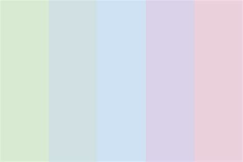 dull pastel- green to pink Color Palette