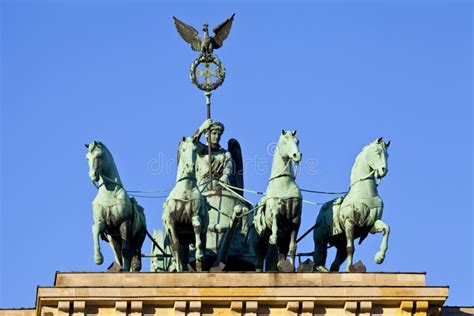 Brandenburg Gate Quadriga In Berlin Stock Photo - Image of european, architecture: 27572080