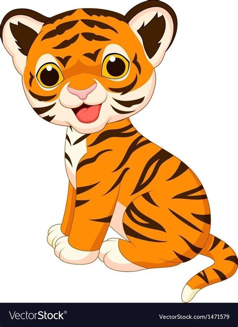 Pin by Ely Gonzales on Animalitos de bebe | Cartoon tiger, Baby animal ...