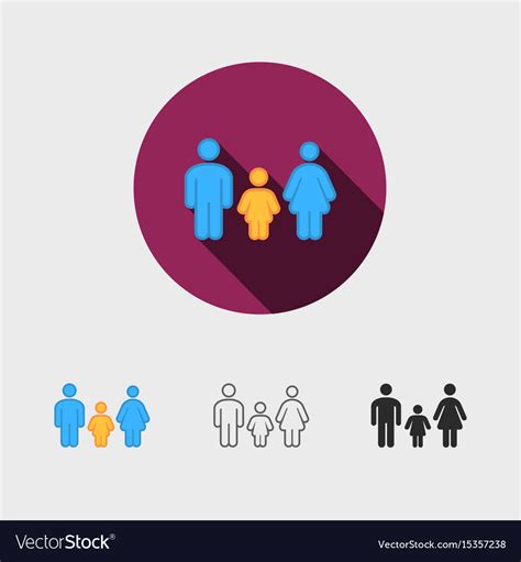 Silhouette family icon Royalty Free Vector Image