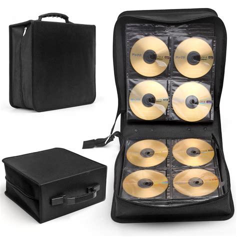 CD DVD Carrying Case 288 Capacity Disc Bluray Storage Box Organizer Holder Album Container ...