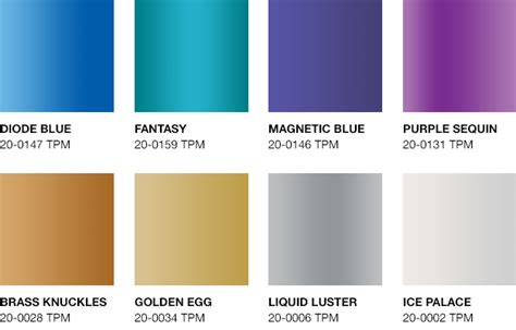 Pantone FHI Metallic Shimmers ไกด์สีใหม่เงางามสดใสด้วยสีเมทัลลิค | PSS - Pantone