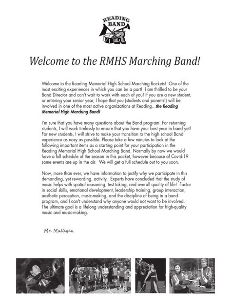 Marching Band Guide Withletter | PDF | Fee | Fundraising