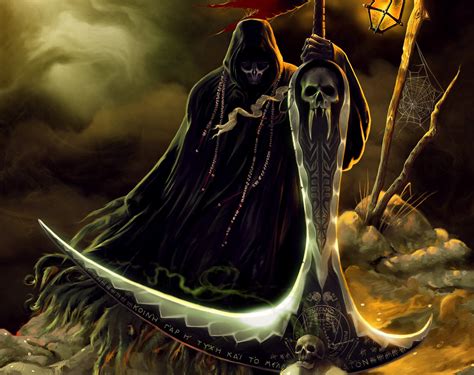 Grim reaper, Grim Reaper, skull, fantasy art HD wallpaper | Wallpaper Flare