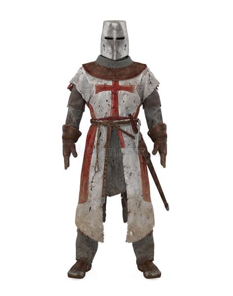 Templar Knight Armor Isolated Stock Illustration - Illustration of medieval, ancient: 187553819