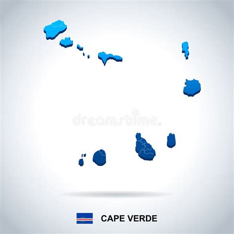 Cape Verde - Map and Flag - Detailed Vector Illustration Stock Illustration - Illustration of ...