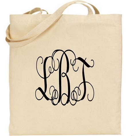 Monogram Canvas Tote Bag