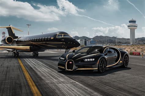 Black and gold Bugatti Veyron coupe, Bugatti, car, aircraft, vehicle HD wallpaper | Wallpaper Flare