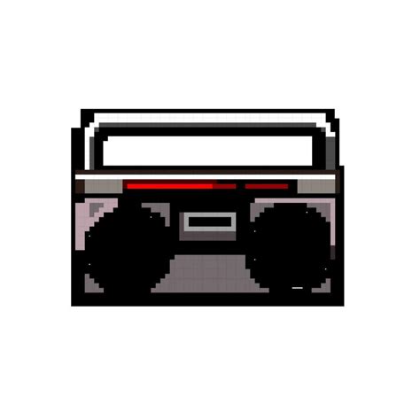 stereo boombox audio game pixel art vector illustration 23871983 Vector Art at Vecteezy