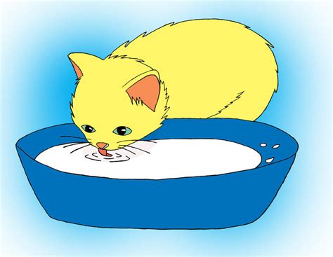 Cat Drinking Milk Cartoon Images - Cartoon Cat Drinking Milk ...