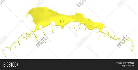 Yellow Paint Splash On Image & Photo (Free Trial) | Bigstock