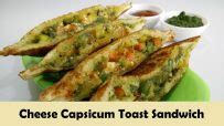 Cheese Capsicum Toast Sandwich Recipe by Cooking with Smita