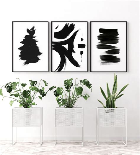 Zen Printable Wall Art Black and White Prints Abstract | Etsy