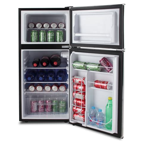 4.5 cu. ft. Mini Fridge Compact Refrigerator Freezer Dorm Studio Stainless Steel | eBay