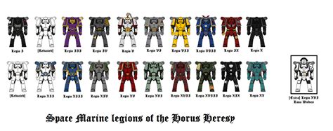 Space Marine legions of the Horus Heresy by CountVonNumenor on DeviantArt