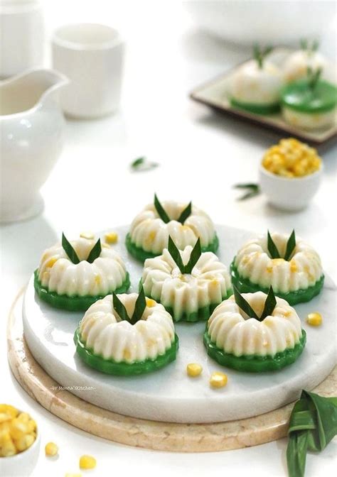 Resep kue talam jagung pandan, lembut dan mudah dibuat