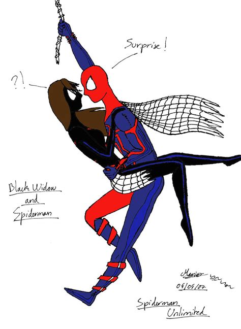 Black Widow and Spiderman by PyodeKantra on DeviantArt