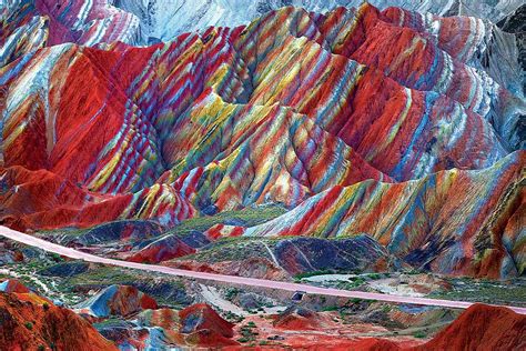 Rainbow cake mountains show stunning slices of colour | New Scientist