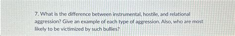 Solved What is the difference between instrumental, hostile, | Chegg.com