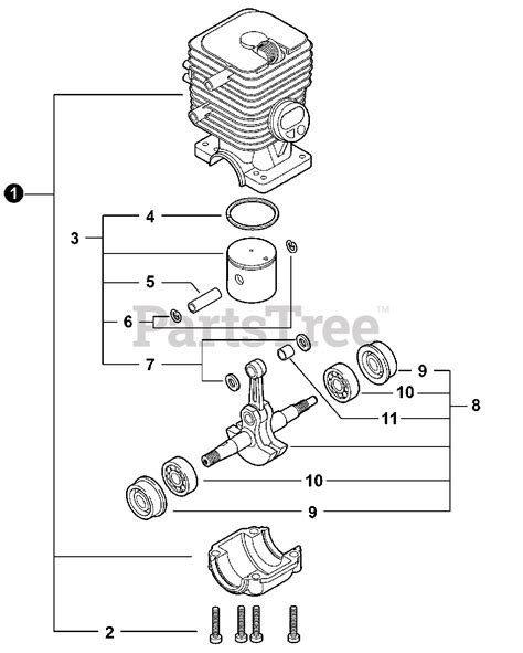 Echo CS-310 - Echo Chainsaw (SN: C04612001001 - C04612999999) Engine ...