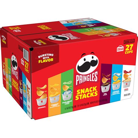 Pringles Potato Crisps Chips, Lunch Snacks, Office and Kids Snacks, Variety Pack, 27 Ct, 19.5 Oz ...