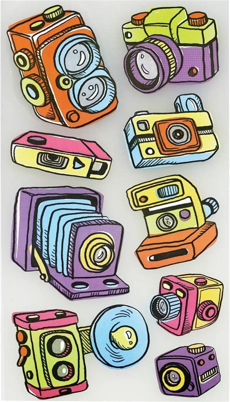 Amazon.com: Sticko Scrapbooking Stickers, Vintage Cameras