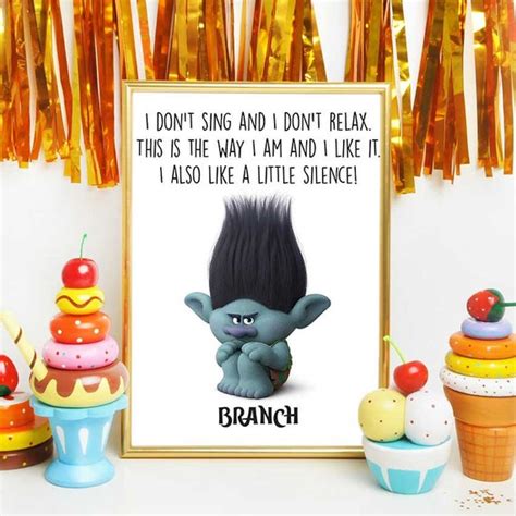 Trolls Gift Trolls Party Branch Quote Trolls Printable | Etsy