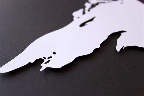 Lake Superior Silhouette 8 X 10 Original Papercut - Etsy