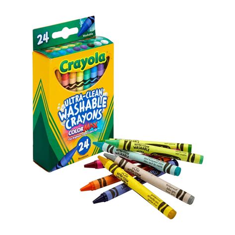 Crayola Washable Crayons, Assorted Colors, 24 Count - Walmart.com - Walmart.com