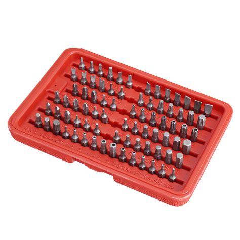 New Drillpro 100pcs Screwdriver Bit Set Security Bit Set Chrome Vanadium Steel Assortment Set ...