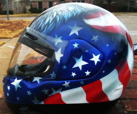 Eagle Airbrushed Motorcycle Helmet American Flag — Dallas AirbrushDallas Airbrush