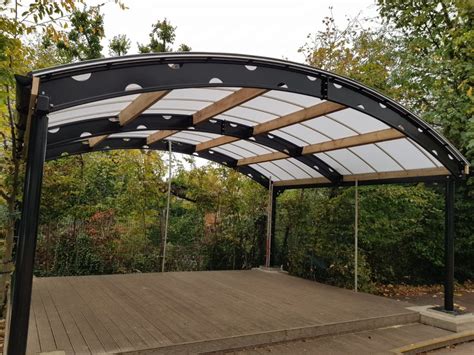 Another bespoke steel canopy installed in London - Setter Play