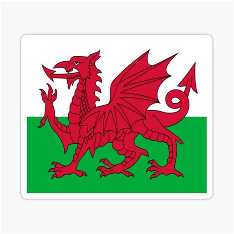 "Welsh Flag - Wales Red Dragon" Sticker for Sale by stickersandtees | Redbubble